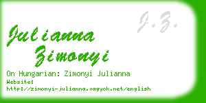 julianna zimonyi business card